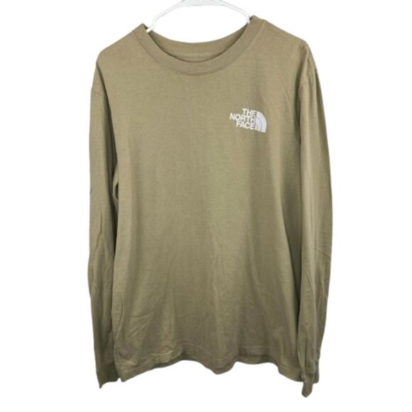 The North Face Men's 100% Cotton Beige Long Sleeve Sweatshirt Size L - Picture 1 of 4